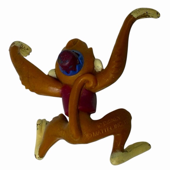 Disney Abu Monkey Aladdin Vintage Toy 1992 Figure Mattel PVC Plastic - Picture 3 of 6